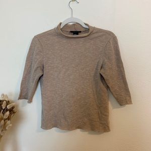 Ribbed mock neck